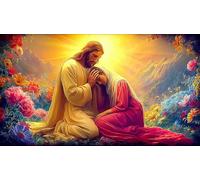 Jesus-Religion 1000 Piece Jigsaw Puzzles for Adults Educational Games Jigsaw Puzzle Home Decors for Men Women Elders Seniors 38x52cm/1000pcs