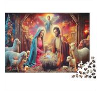 Jesus - Religion 1000 Piece Jigsaw Puzzles for Adults， Puzzle 1000 Pieces Angel's Glow Impossible Challenge Toy 52x38cm/1000pcs