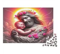 Jesus - Religion 1000 Piece Jigsaws with Precision Cut Personalised Jigsaws As A Party Puzzle Game for Social Gatherings 52x38cm/1000pcs