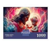 Jesus - Religion 1000 Piece Mary Childs Sturdy Cardboard Classic Jigsaw Puzzle Adults Kids Hard Difficult Game Decompression Wall Decor Gift Idea 52x38cm/1000pcs