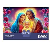 Jesus - Religion 1000 Piece Premium Cardstock Jigsaw Puzzle Child for Couple Partners, Concentration Training, Indoor Leisure Fun, Perfect Housewarming Gift for New Home 52x38cm/1000pcs