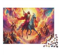Jesus - Religion 1000 Piece Puzzles Beautiful View Jesus Return Horse Wall Decoration Educational Game for Men And Women Challenging Jigsaw Jigsaw Puzzles for Adults 70x50cm/1000pcs