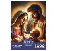 Jesus - Religion 1000 Piece Religious Belief Jigsaw Puzzle Handwork Puzzle Educational Challenge for Challenging Family Activity Games Colorful Hard Puzzle for 70x50cm/1000pcs Family Decorations