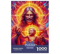 Jesus - Religion 1000 Piece Religious Belief Jigsaw Puzzle Handwork Puzzle Educational Challenge for Challenging Family Activity Games Colorful for Home Decor Gifts 70x50cm/1000pcs