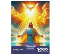 Jesus - Religion 1000 Piece Religious Belief Jigsaw Puzzles Handwork Challenging Puzzle Educational for Challenging Family Activity Games Colorful Hard Puzzle for 70x50cm/1000pcs Family Decorations