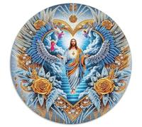 Jesus - Religion 1000 Piece Round Puzzles for Kids And Adults Educational Games Colorful for Gift for Unique Challenge Games 1000pcs (67.5x67.5cm)