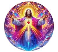 Jesus - Religion 1000 Piece Round Puzzles for Kids And Adults Gift for Family Colorful for Creative for Teenagers And Adults 1000pcs (67.5x67.5cm)