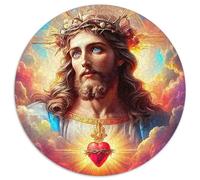 Jesus - Religion 1000 Piece Round Puzzles for Kids And Adults Jigsaw Colorful for Impossible for Creative for Teenagers And Adults 1000pcs (67.5x67.5cm)