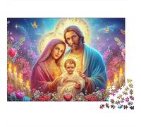 Jesus - Religion 1000 PieceJigsaw Puzzle for Adults PuzzlesEducationalMary & Baby Game Challenging PuzzlesPuzzle Game for The Whole for Women, Gifts for Men38x26cm/1000pcs