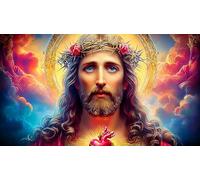 Jesus-Religion 1000 Pieces Challenging Puzzles Recycled Paper Jigsaw Puzzle for Adults Wall Decoration and Gifts 38x52cm/1000pcs