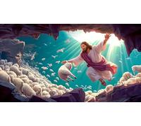Jesus-Religion 1000 Pieces Jigsaw Puzzles for Adults Family Challenge Toys Jigsaw Puzzle Home Decors for Men Women Elders Seniors 75x50cm/1000pcs