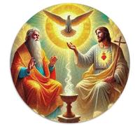 Jesus - Religion 1000 Pieces Jigsaws 3D High Definition Circular Puzzle Jigsaw Puzzles Creative Travel Gifts,Present 1000pcs (67.5x67.5cm)