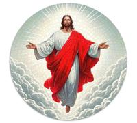 Jesus - Religion 1000 Pieces Jigsaws 3D High Definition Circular Puzzle Jigsaw Puzzles for Adults And Kids Travel Gifts,Present 1000pcs (67.5x67.5cm)