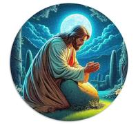 Jesus - Religion 1000 Pieces Jigsaws 3D High Definition Round Jigsaw Jigsaw Puzzles Creative Challenging Puzzles 1000pcs (67.5x67.5cm)