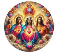 Jesus - Religion 1000 Pieces Jigsaws 3D High Definition Round Jigsaw Jigsaw Puzzles Creative Challenging & EducationalArt 1000pcs (67.5x67.5cm)