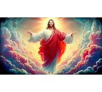 Jesus-Religion 1000 Pieces Puzzle for Adults Recycled Paper Impossible Hard Difficult Challenging for Wall Decoration and Gifts 38x52cm/1000pcs