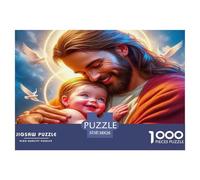 Jesus - Religion 1000 Pieces Puzzle Game - Jesus Embracing Child The Whole Family Fun And Challenging Activity for Home Decompression38x26cm/1000pcs