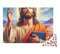 Jesus - Religion 1000 Pieces Puzzles Beautiful View Jesus Teach Bible Home Decoration Decompression Jigsaw for Men And Women Challenging Puzzles Jigsaw Puzzles for Adults 38x26cm/1000pcs