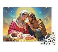 Jesus - Religion 1000 Pieces Puzzles Beautiful View The Nativity of Jesus Decoration Puzzle Educational Game Gifts Puzzles for Adults Jigsaw Puzzles for Adults 70x50cm/1000pcs