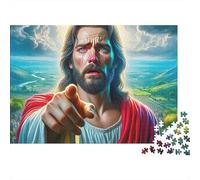 Jesus - Religion 1000 Pieces Puzzles Colorful Jesus Teach Faith Hope Wall Decoration Decompression Jigsaw for Men And Women Challenging Puzzles Jigsaw Puzzles for Adults 38x26cm/1000pcs