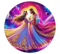 Jesus - Religion 1000 Pieces Round Puzzle Creative Seeking A Challenging And Relaxing Activity Games for Adults And Kids 1000pcs (67.5x67.5cm)