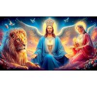 Jesus-Religion 1000Pc Adult Jigsaws Puzzle Game Fun Present & Activity for Home Impossible Hard Difficult for Adults 38x26cm/1000pcs