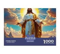 Jesus - Religion 1000Pc for Adults Kids: Jesus with Outstretched Arms in Landscape Educational Games Suitable for Decompression 70x50cm/1000pcs