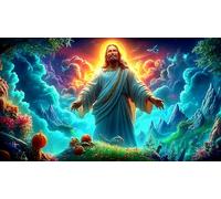 Jesus-Religion Adult Jigsaws 1000 Pieces Challenging Puzzles Educational Game Decompression Puzzles for Adults Kids Great Gift Idea 70x50cm/1000pcs