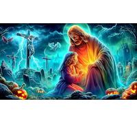 Jesus-Religion Adult Jigsaws 1000 Pieces Challenging Puzzles Educational Game Decompression Puzzles for Adults Kids Great Gift Idea 38x26cm/1000pcs