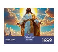 Jesus - Religion Adult Puzzle for Home: Jesus with Outstretched Arms in Landscape Educational Game Decompression & Wall Decor 52x38cm/1000pcs
