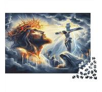 Jesus - Religion Colourful Angel & Figure in Cosmic Scene 1000 Pcs Jigsaw for Adults Beautifully Illustrated Challenging 70x50cm/1000pcs