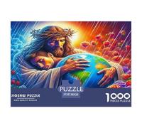 Jesus - Religion Jigsaw Puzzle 1000 Pieces for Adults -Jesus World Impossible Hard Difficult Challenging Game 38x26cm/1000pcs
