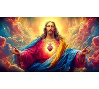 Jesus-Religion Jigsaw Puzzle 1000 Pieces Recycled Paper Educational Games Challenging Puzzles for Adults and Kids Age 12 Years Up 38x26cm/1000pcs