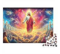 Jesus - Religion Jigsaw Puzzle - 300 Piece Cartoon Style Home Décor Art, Educational Brain Teaser & Challenge (300pcs (40x28cm))