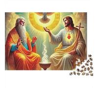 Jesus - Religion Jigsaw Puzzle Angel Sacred Presence 1000 Pieces Cardboard Sturdy Smooth Quiet Time Hobby Travel Staycation for Adults Couples Beginners 70x50cm/1000pcs