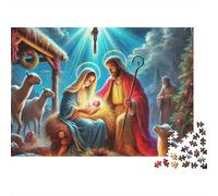 Jesus - Religion Jigsaw Puzzle Cross Sacred Assembly 1000 Pieces Recycled Thick Cardboard Rainy Day Travel Staycation for Adults Teenagers Beginners Advanced 52x38cm/1000pcs