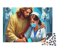 Jesus - Religion Jigsaw Puzzle Divine Healing 1000 Piece Premium Dust-Free Cardboard Birthday Gift Indoor Leisure for Adults Beginners Advanced Enthusiasts 52x38cm/1000pcs