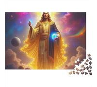 Jesus - Religion Jigsaw Puzzle Golden Sacred Radiance 1000 Pieces Thick Cardboard Dust-Free Birthday Gift Indoor Home Leisure for Adults Beginners Family Enthusiasts 70x50cm/1000pcs