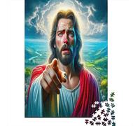 Jesus - Religion Jigsaw Puzzle Jesus with Open Arms in Clouds Adult Jigsaws Impossible Hard Difficult Challenging Puzzles for Adults Kids 70x50cm/1000pcs