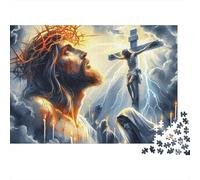 Jesus - Religion Jigsaw Puzzle Sacred Crucifixion 1000 Pieces Dust-Free Cardboard Leisure for Seniors Adults Nursing Home Family Beginners 70x50cm/1000pcs