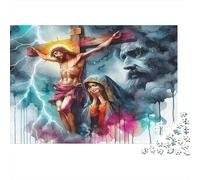 Jesus - Religion Jigsaw Puzzles 1000 Pieces with Clean Edges Centenary Jigsaws As A Concentration Training Puzzle for Decompression And Decor 38x26cm/1000pcs