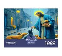 Jesus - Religion Jigsaw Puzzles for Adult Challenging Puzzles Difficult Challenges 1000 Pieces Difficult Hard Jigsaw Puzzles for Man And Woman with Letters on Back 70x50cm/1000pcs