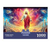 Jesus - Religion Jigsaws 1000 Piece Puzzle Colourful Challenging Brainteasing Fit Together Perfectly for Adults Kids 52x38cm/1000pcs