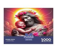 Jesus Religion Puzzle 1000 Pieces Jigsaw Jigsaws Adults Kids Puzzles Fun Creativity & Gift Giving Perfect for Relaxation Adult Whimsical Challenges 70x50cm/1000pcs