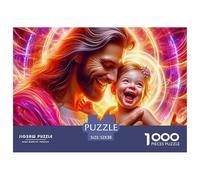 Jesus - Religion Puzzle for Adults: Jesus Holding Laughing Child Brainteasing & Challenging Game for Wall Decoration 52x38cm/1000pcs