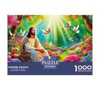 Jesus - Religion Puzzles 1000 Pieces for Adults And Children Fun Challenging Brainteasing Jigsaw Educational Games Randomly Shaped 38x26cm/1000pcs