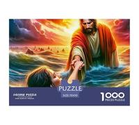 Jesus - Religion Puzzles 1000 Pieces for Adults And Children Fun Challenging Brainteasing Perfect for Relaxation Home Decoration 70x50cm/1000pcs