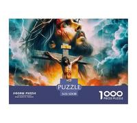 Jesus - Religion Puzzles 1000 Pieces for Adults Fun Challenging Brainteasing Jigsaw Colourful Home Decoration Randomly Shaped 52x38cm/1000pcs