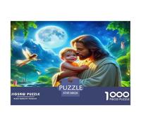 Jesus - Religion Recycled Paper 1000 Pc Puzzle for Adults Kids -Jesus & Child Nature Fun Present & Activity for Home Great Gift Idea38x26cm/1000pcs