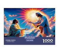 Jesus - Religion Recycled Paper Jigsaw Puzzle 1000 Pc -Jesus Disciple Vibrant Spiritual Challenging Game Toys Gift for Home Wall Decoration52x38cm/1000pcs